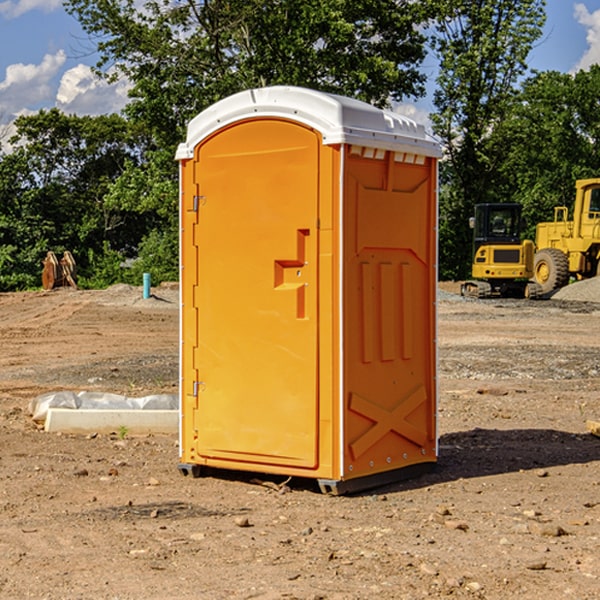 how often are the portable restrooms cleaned and serviced during a rental period in Glasston ND